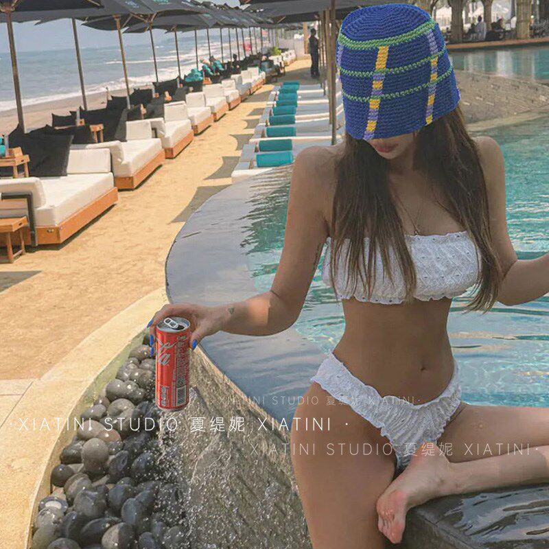 速发沙滩基假比度尼夏纯欲聚拢大小胸性感三点式温装泳泉风