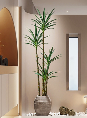 速发绿植剑麻室内盆栽防真地色植物侘寂生落绿假花高级仿风假禄植