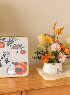 速发桌面花摆件客厅卧关入户鞋假桌面布置装饰柜花花束玄室温馨感