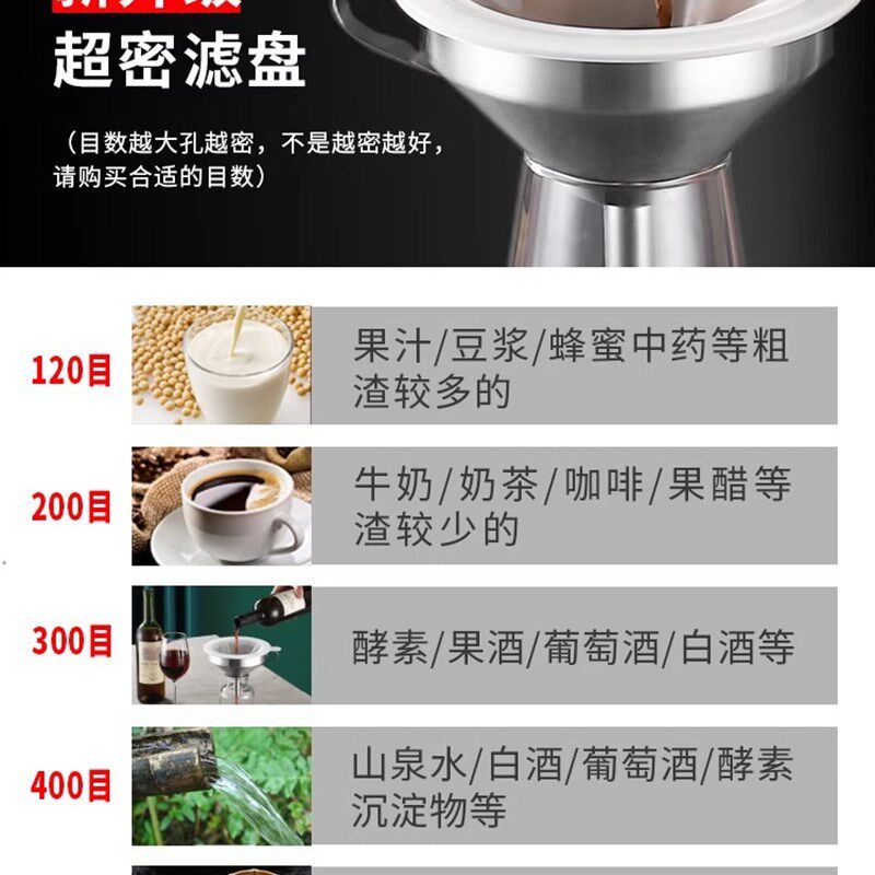 速发漏斗大径口小倒油家用厨房酒锈钢过滤网不提酒勺子打酒舀酒神