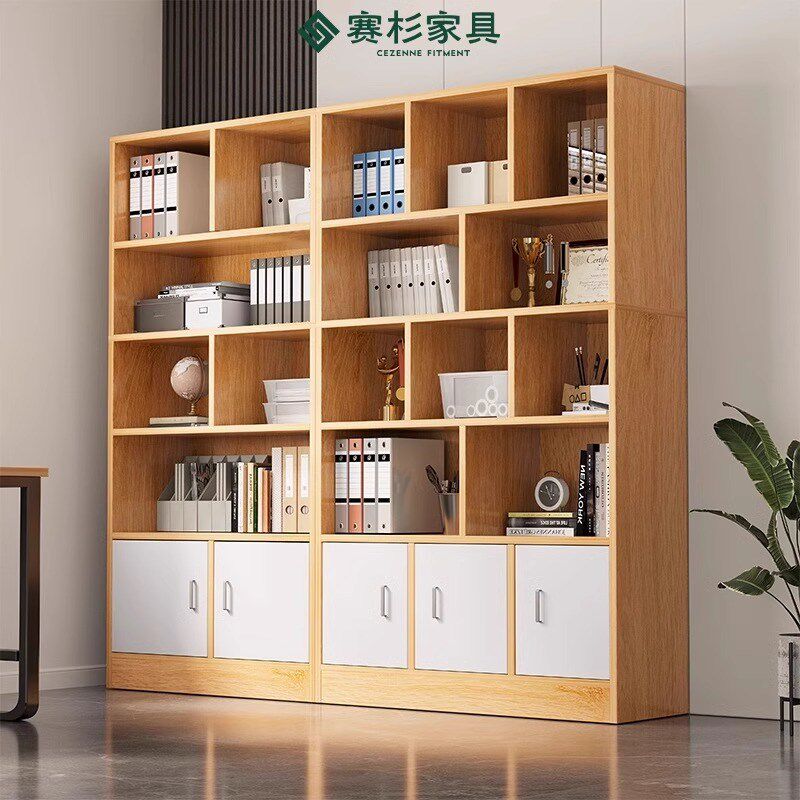 速发书柜置物柜储物柜落柜靠墙多层家用柜子客厅一地置物架收纳体
