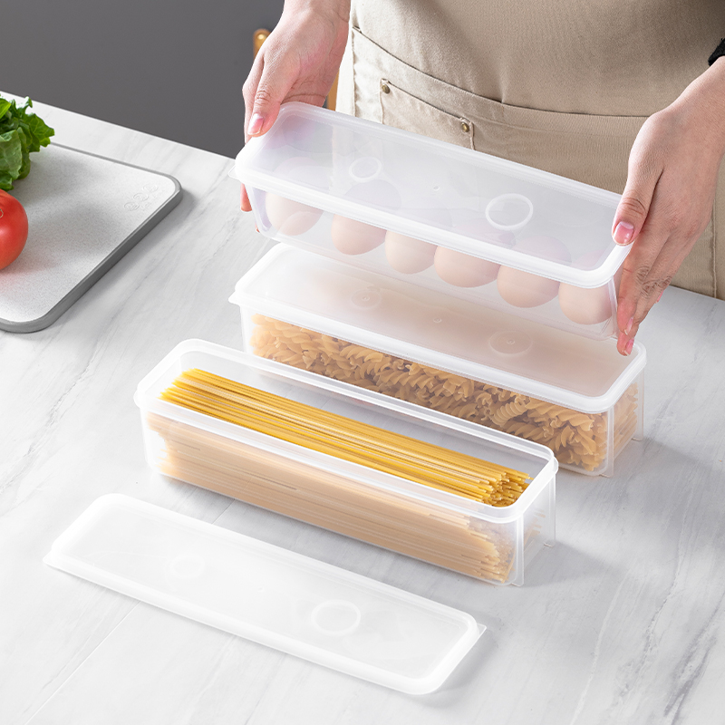 速发面条收纳盒级密箱长条保装盒鲜意面挂面盒冰封储物盒