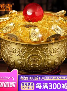 速发 全铜聚公盆摆件 客厅玄关办宝室开财招业家居装饰品08