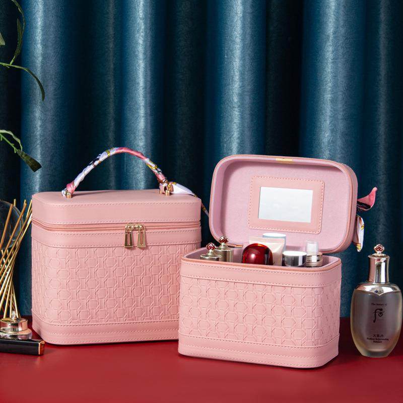 美妆达人化妆包定型手提便携化妆箱化妆品收纳盒高级感伴手礼,收纳整理,化妆箱/盒,淘宝优惠券,粉丝福利购,淘宝优惠卷