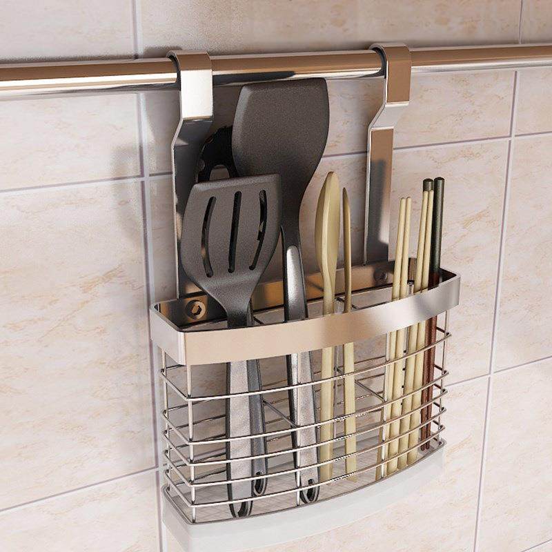 不锈钢筷笼子筒收纳挂件厨房置物架餐具悬挂式刀叉勺分格篮收纳架,厨房/烹饪用具,抹布架/厨房清洁收纳架,淘宝优惠券,粉丝福利购,淘宝优惠卷