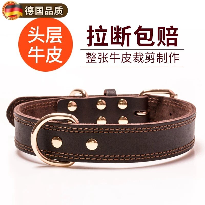 德国牛皮狗狗项圈中大型犬拉布拉