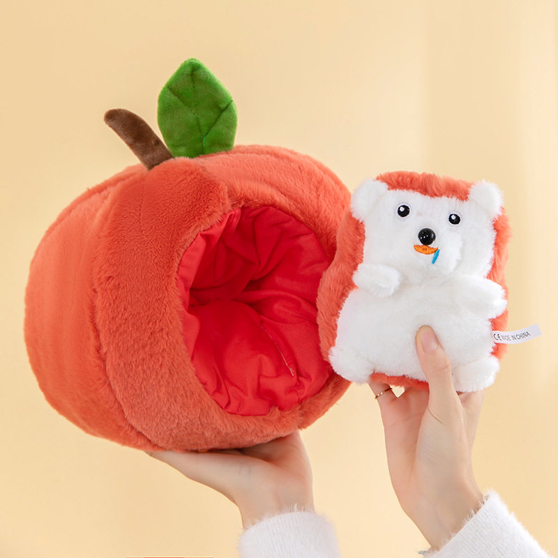 跨境苹果小刺猬公仔毛绒玩具可爱创意苹果玩偶娃娃兑换礼品,模玩/动漫/周边/娃圈三坑/桌游,棉花娃娃/毛绒玩具娃衣,淘宝优惠券,粉丝福利购,淘宝优惠卷