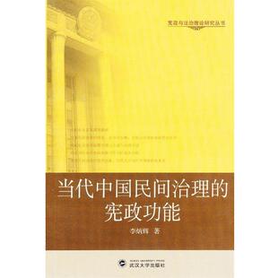 李炳辉　著当代中国民间治理的宪政功能（正版旧书包邮）武汉大学出版社9787307101500