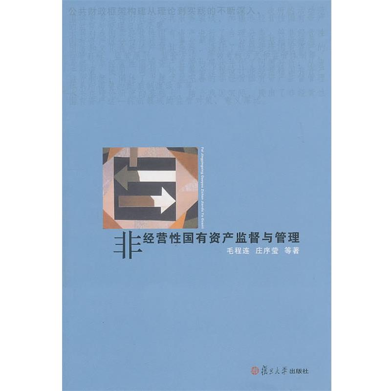 毛程连,庄序莹 等著非经营性国有资产监督与管理（正版旧书包邮）复旦大学出版社9787309078718