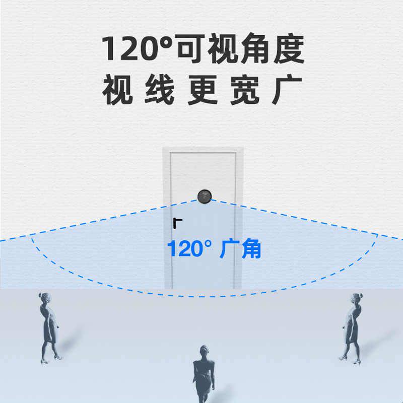 零距离电子猫眼监控家用摄像头无线 线可视门铃智能防盗门门镜通