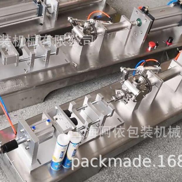 上海美缝剂灌装机 填缝硅胶双组份自动填充机气动