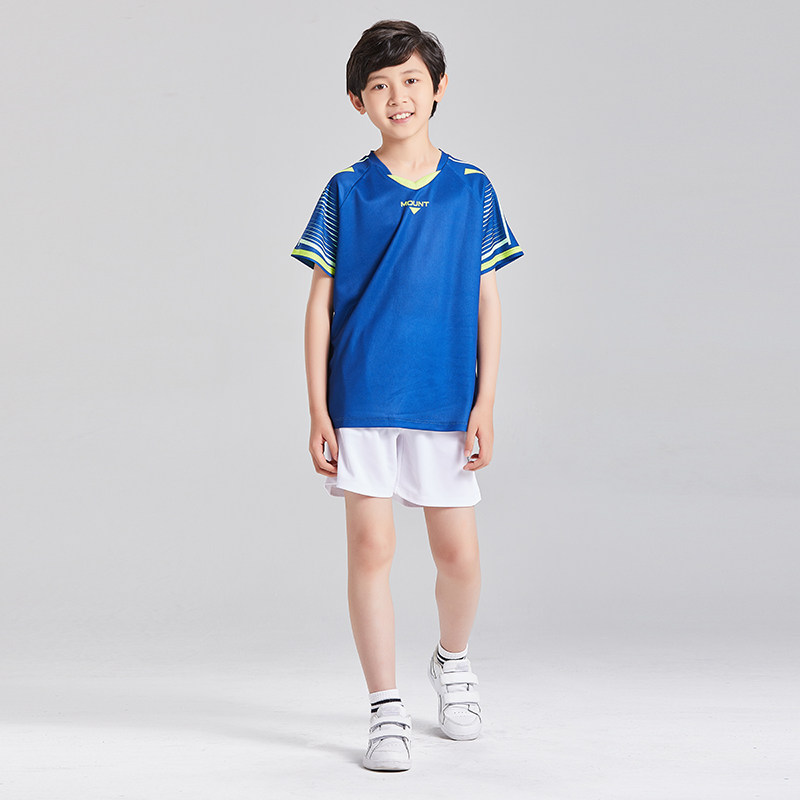 MOUNT男女童短袖羽毛球服圆羽毛球服