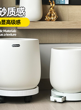 塑料花盆家用树脂养花发财树龟背竹轻奢高级感户外庭院加厚耐用