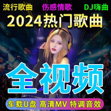 汽车载u盘歌曲2024抖音新流行劲爆DJ高音质高清MV酒吧音乐优盘MP4