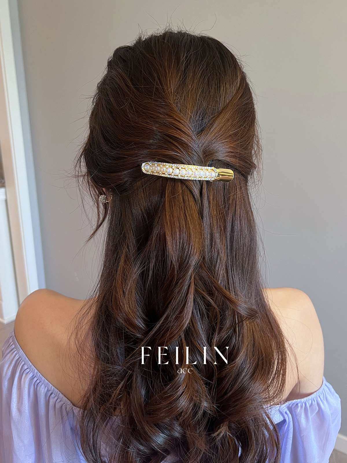 珍珠鸭嘴夹夹子头饰后脑勺秋冬盘头发用的发夹女网红发卡马尾抓夹