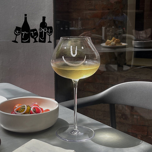 微笑醉伴高脚杯高颜值手工水晶