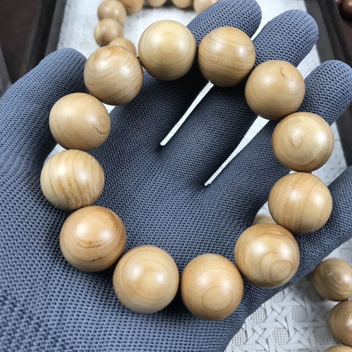 无漆2.0原木黄柏木手串文