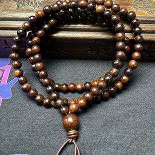 天然雷击枣木玉化108颗手串挂件佛珠念珠男女配饰挂件纯手工雕刻