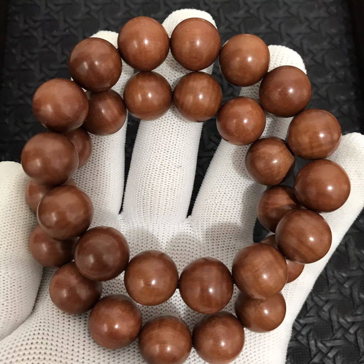 老枣木手串拆房料带水波纹纹路清晰可见颗颗饱满光滑