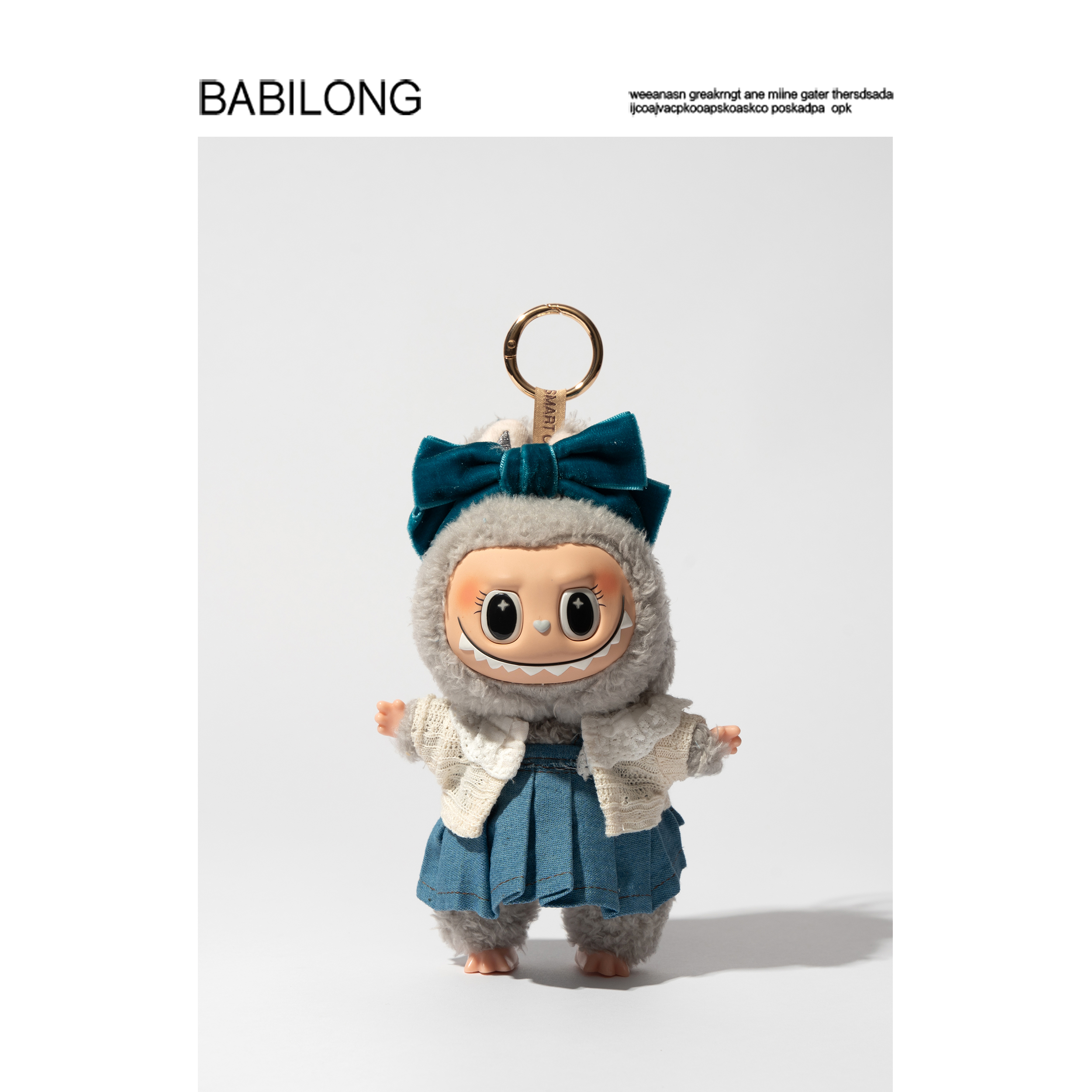 BABILONG拉布布毛绒玩偶公仔包包挂件labubu钥匙扣车载挂件玩具潮