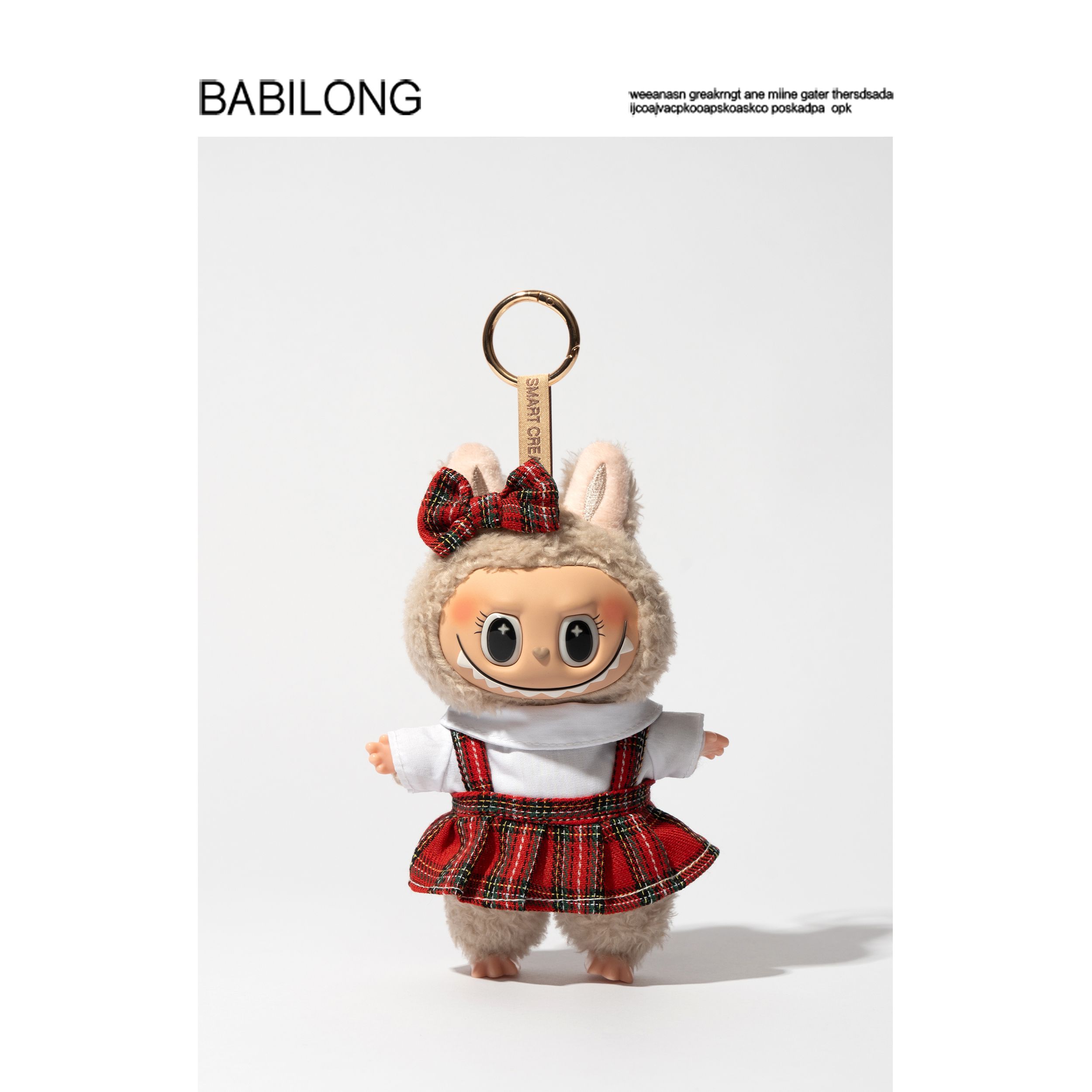 labubu毛绒公仔玩偶包包挂件搪胶派对可爱潮玩钥匙扣挂饰布布潮玩