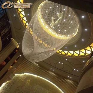 别墅KTV大厅宴会厅水晶吸顶大吊灯 非标工程灯酒店会所售楼处复式