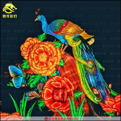 麒麟灯笼花灯神兽山海经文化造型春节彩灯龙生九子灯笼定制工厂