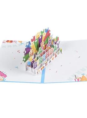 欧美D立体纸卡LED灯带音乐生日贺卡厂家创意彩印立体圣诞贺卡