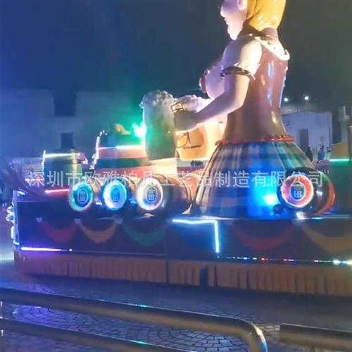 米大型主题公园游园花车发光巡游圣诞节玻璃钢雕塑电动车美陈