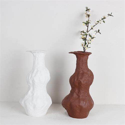 ins风北欧式树脂花瓶插花复古家居摆件民宿咖啡馆工作室装饰简约