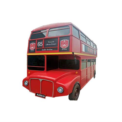 英伦复古双层巴士展示摆件仿真老爷车模型摆件开业巡游电动花车