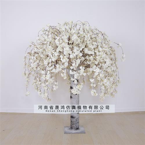 仿真豆花树樱花树假树大型植物装饰仿真桃花树樱花枝梅花树茶花树