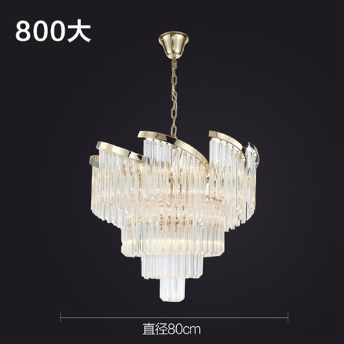 别墅客厅中空轻奢水晶楼梯灯复式楼水晶长挑空跃层大堂工程大吊灯