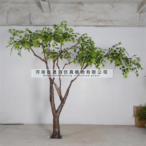仿真枫树定制盆栽大型景观树户外盆景树假绿植定做枫杨树摆件