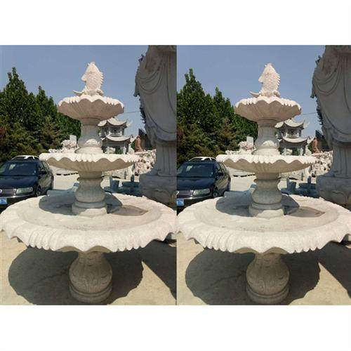 别墅欧式喷泉厂家小区花岗岩流水喷泉造价景观石刻喷水盘图案