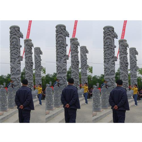 曲阳石雕多少钱景区汉白玉华表哪里卖刻龙石柱子图片