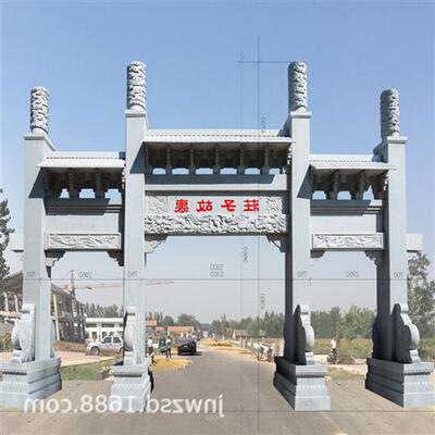 墓地石雕楼门图片大全湖北祠堂石楼门哪里卖广东石头楼门多少钱