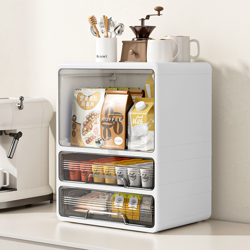 茶包收纳盒茶叶胶囊咖啡办公室茶水间桌面置物架大容量零食收纳架