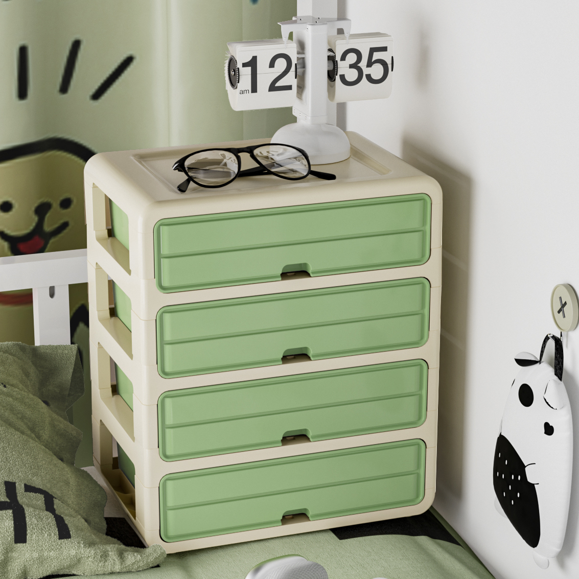 桌面抽屉式收纳盒多功能分格置物