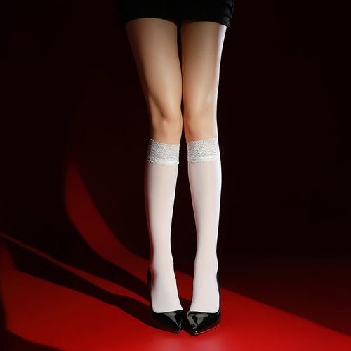 小腿袜jk芭蕾风马油丝滑靴子袜女