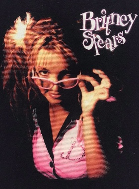 WHO CARE复古大百科britney spears布兰妮短袖T恤美式高街古着感
