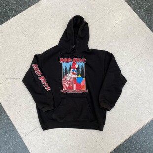 acid Sweatshirt高级感宽松设计感连帽卫衣 bath乐队Graveflower