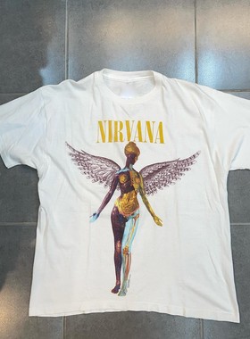WHO CARE复古大百科Nirvana Band AmericanShort sleeved T-shirt