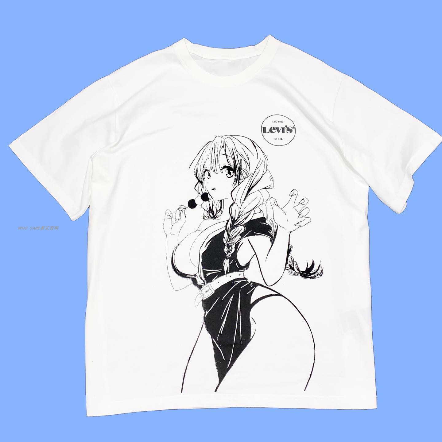 休闲硬挺落肩高街短袖T恤