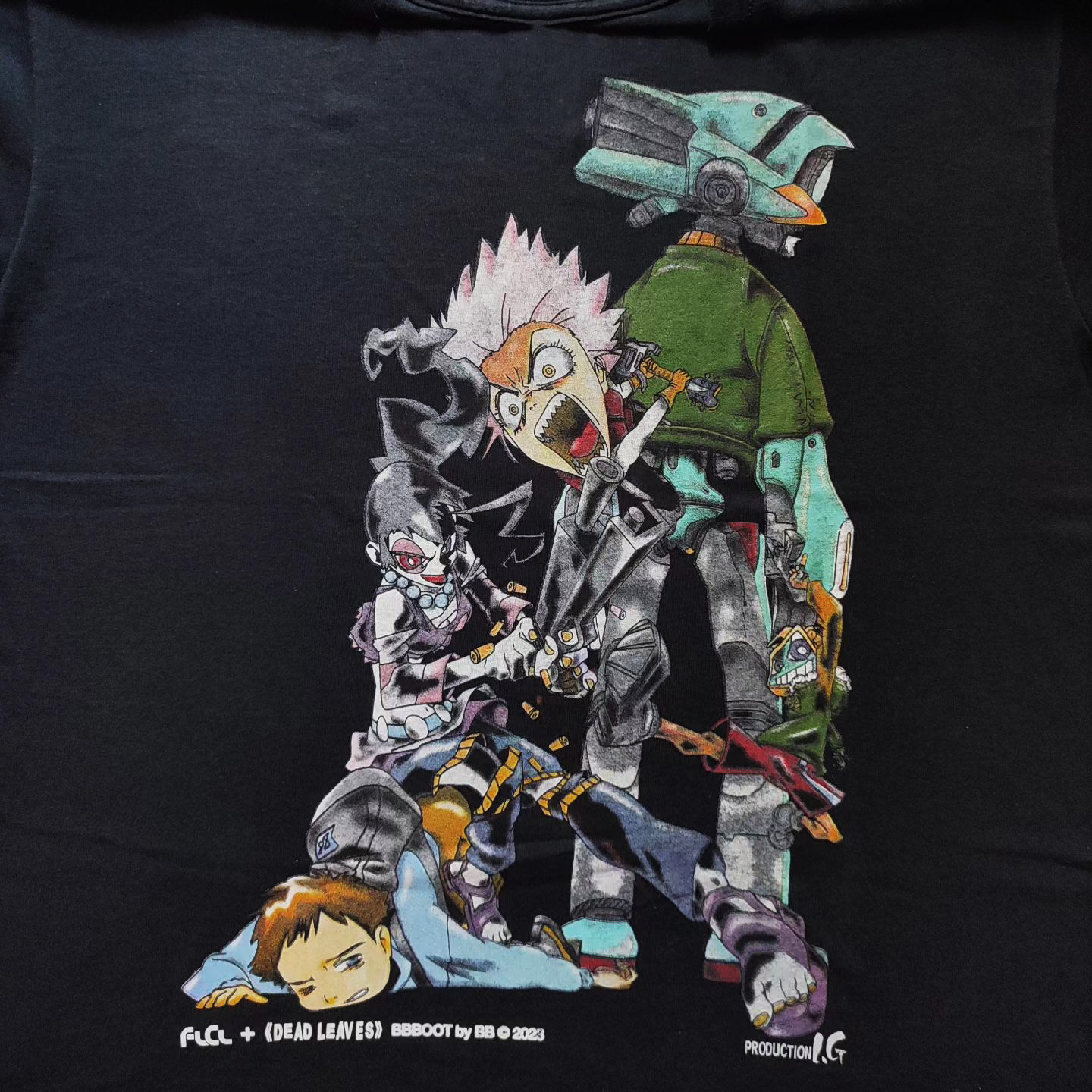 WHO CARE复古大百科Fooly Cooly blacktee FLCL二次元质感短袖T恤