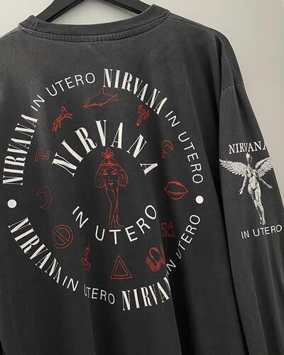 Nirvana In Utero Heart-Shaped Box Long Sleeve涅槃乐队长袖T恤
