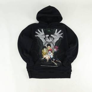 WHO CARE复古大百科Lain铃音系列实验室日系二次元宽松连帽卫衣