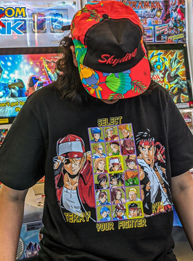 小领口！SNK vsCapcom blacktee拳皇对街霸高街rapper穿搭短袖T恤