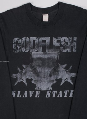 godflesh乐队J.Broadrick Long Sleeve logo rare宽松高街长袖T恤