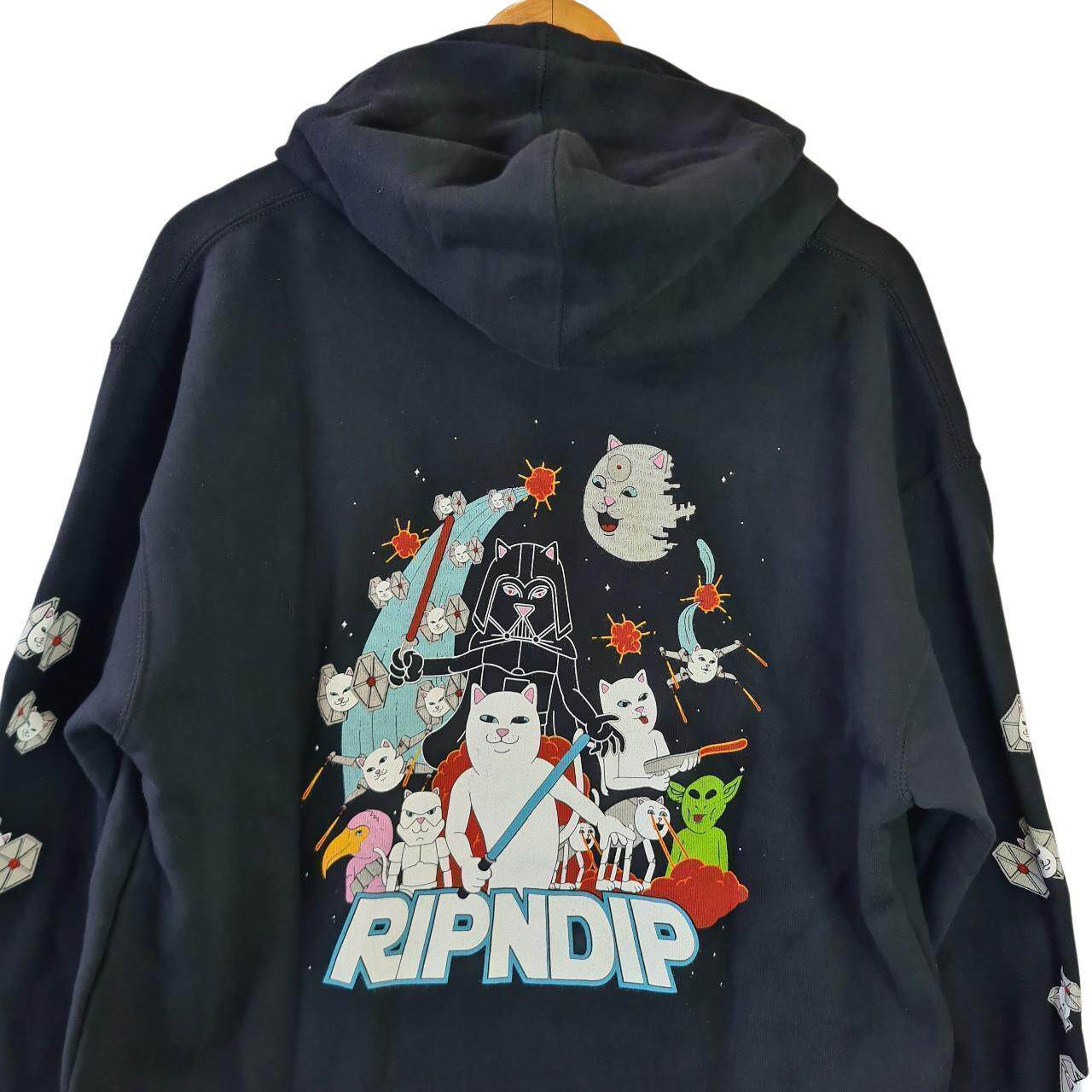 WHO CARE复古大百科Ripndip Far 猫猫表情包连帽卫衣vintage美式
